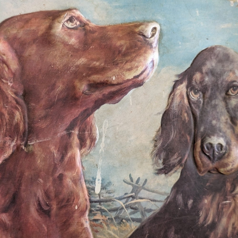 Framed Dog Portrait Painting - Brown and Black. Raised Art. - Picture 2 of 7